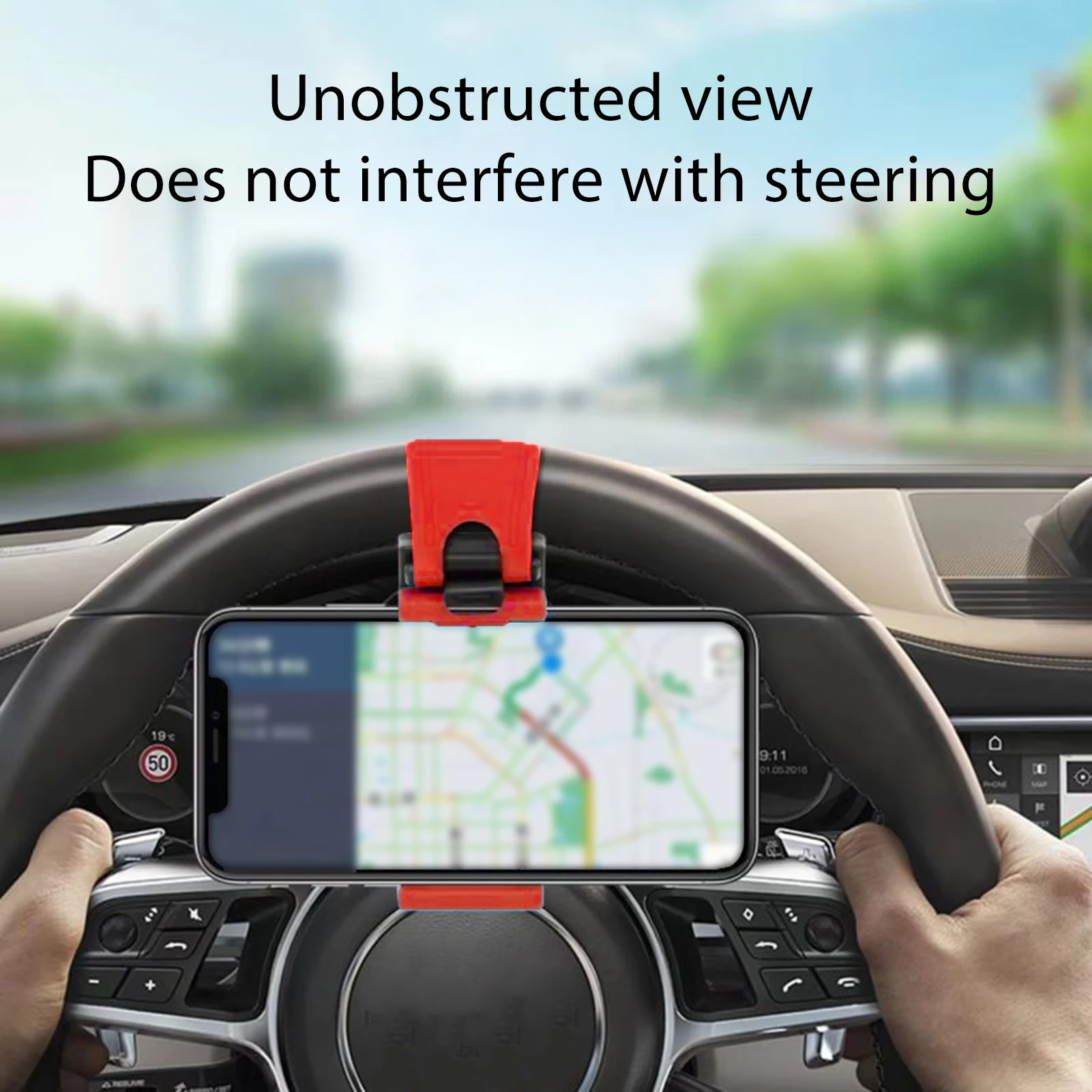 

Car Steering Wheel Phone Holder Hook Mount Universal Navigation Mobile Phone Bracket Support in Car for iPhone Xiaomi Samsung