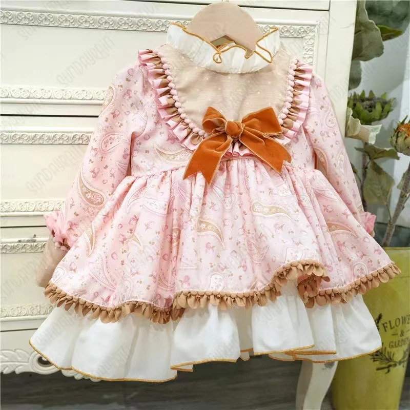 Spanish Children\'s Costume Girls Spring Lolita Dress Rabbit Dress Baby Children\'s Day Princess Birthday Dress Eid Dress