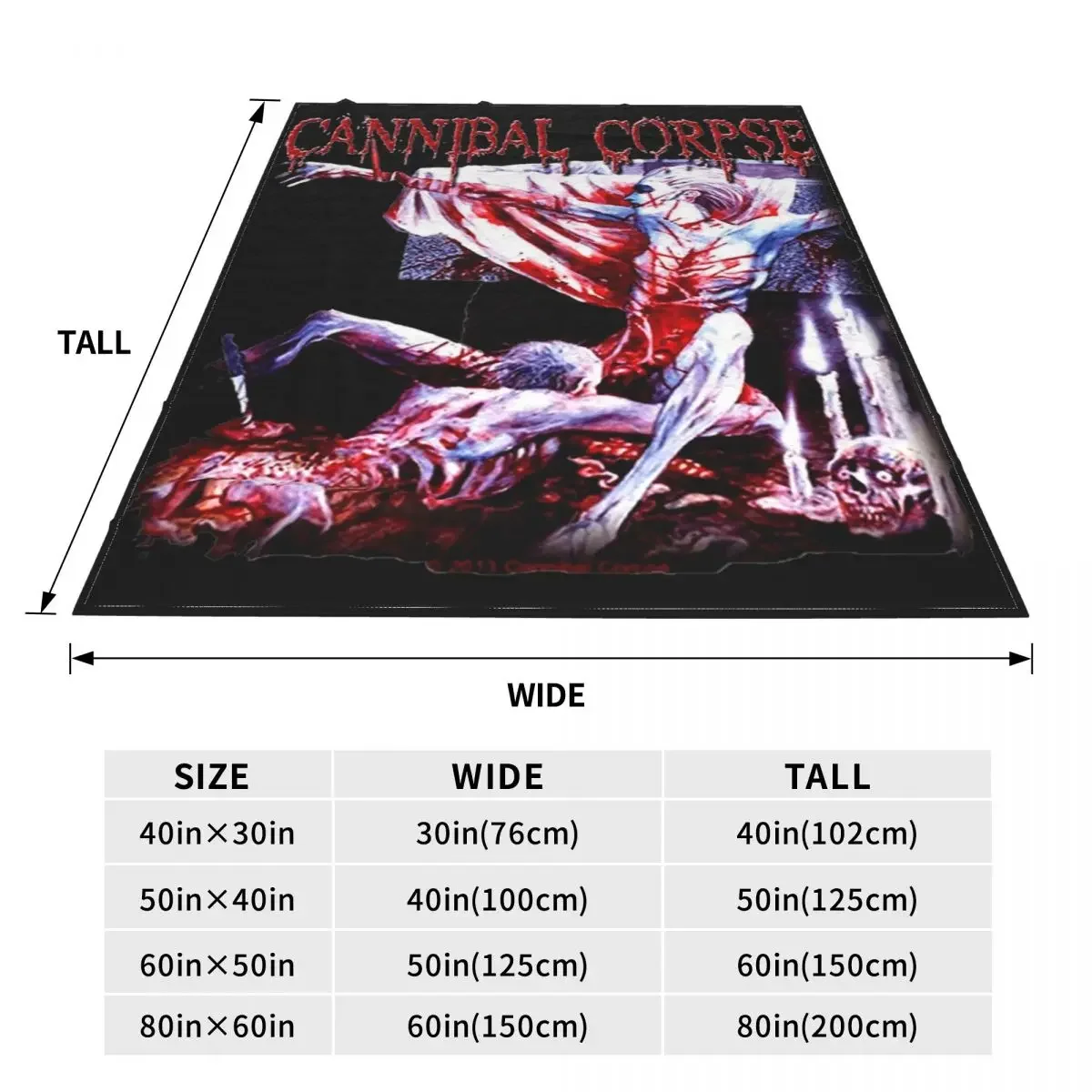 Cannibal cadavere Rock Band Merchandise coperta Coral Fleece peluche divano Heavy Metal Throw coperta accogliente caldo per copriletti da ufficio