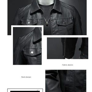 Jaqueta de couro PU superdimensionada masculina, terno de motocicleta, roupas de trabalho impermeáveis, lapela, inverno, outono 10 principais vendas calça legging suede - №2