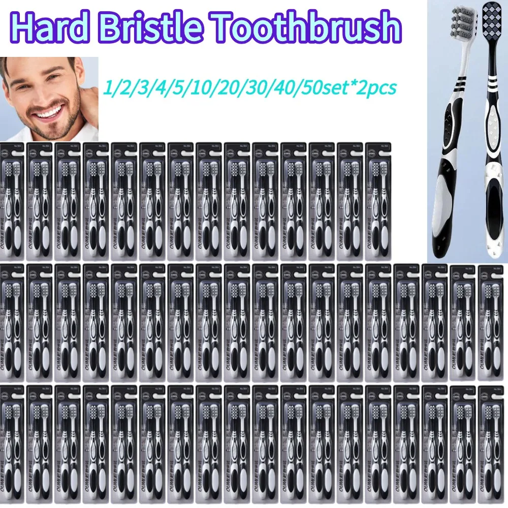 Hard-bristled Cleaning Toothbrush Set For Adults Toothbrush Teeth Deep Cleaning Mouth Clean Toothbrush for Whitening Teeth
