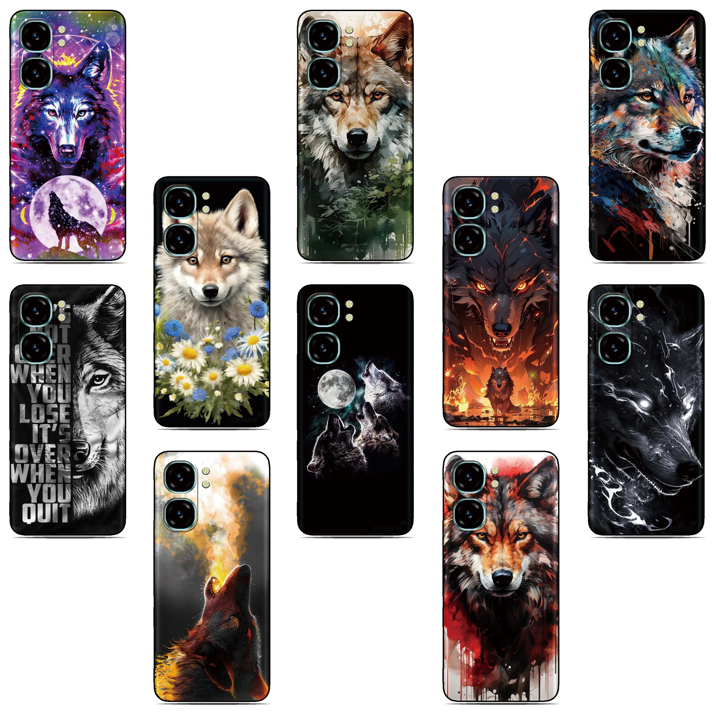 

Lone Wolf Phone Case For Samsung Galaxy A37 M55 C55 F55 5G S20 S22 S23 S24 Ultra A05 F05 M05 A54 A53 M14 F14 Back Cover