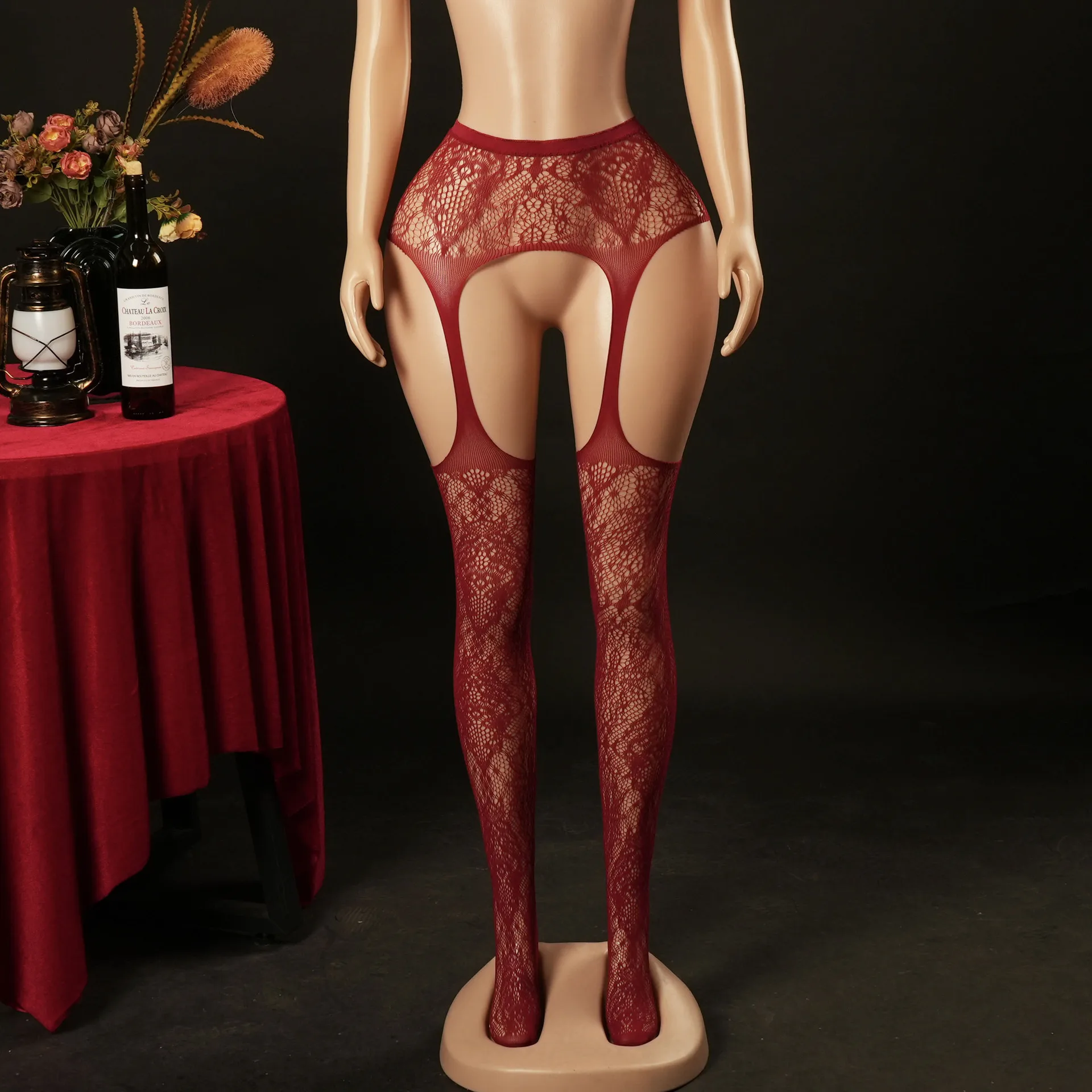Sexy Fishnet Stockings Anti-Snagging High-Waisted Pure Desire Outfit Shaping Pantyhose Transparent Charming Pure Desire N82U