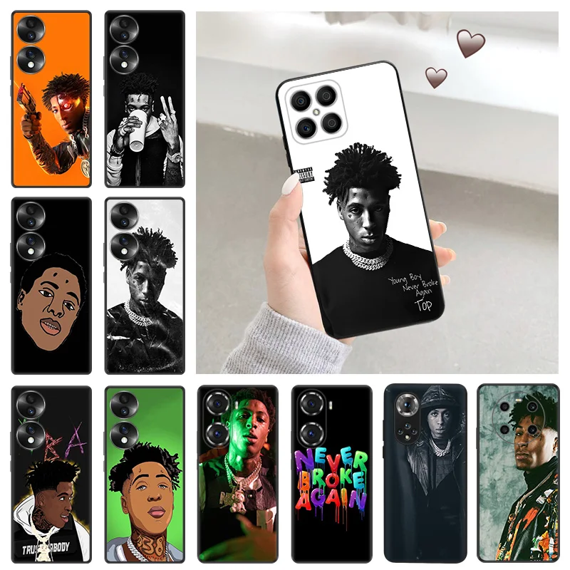 Soft Silicone Phone Case for Honor X7b X9b X6 a X7 X8 b 70 90 Magic5 YoungBoy Never Broke Again Huawei P20 P30 P40 P-Smart Cover