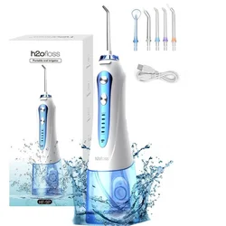 h2ofloss-irrigador Oral Dental para dientes, hilo Dental portátil de viaje, recargable e impermeable, chorro de agua, 300ML