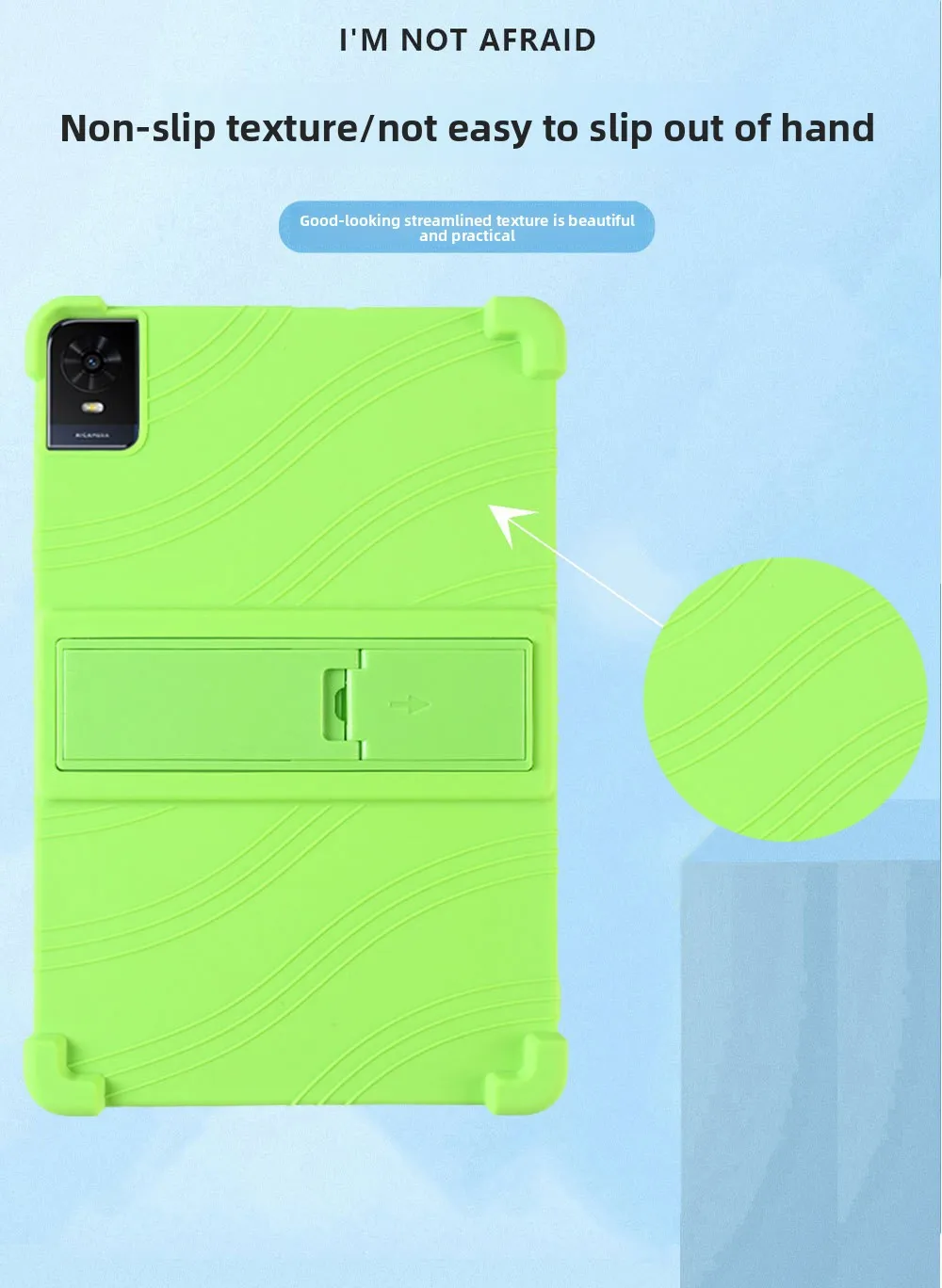 Stoßfeste TPU-Hülle für TCL Tab 10L Gen3 8193A 10.1, Weicher Stoßfänger mit Ständer, Mehrere Farben – Detail 2