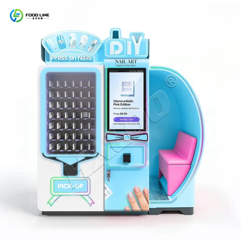 Customized Somatosensory Camera 3D Nail Printing Automated Nail Art Vending Machine with 150-600 Pcs Capacity  China