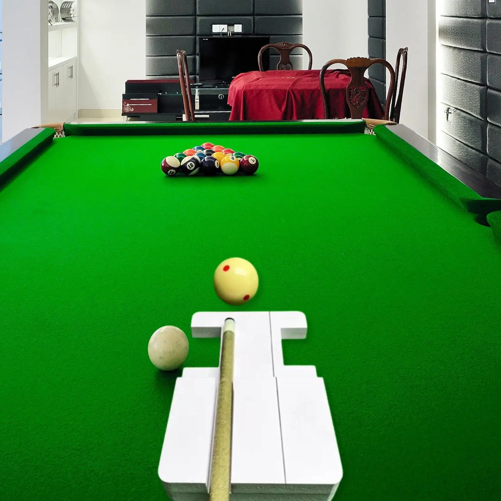 Billiards Stroke Trainer Pool Cue Practice Aid Lightweight Aiming Practice Black