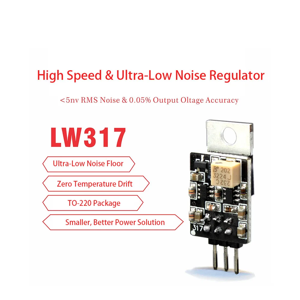 Hi-End LW317 High Speed Linear Voltage Regulator Fully Discrete Components Upgrade Board Drop-in Replacement for LT317 LM317