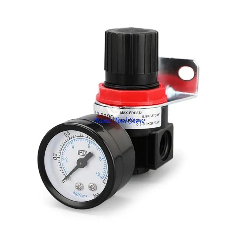 31GJ AR2000 G1/4 Thread Air Pressure Regulator Pneumatic Reducing with Gauge-