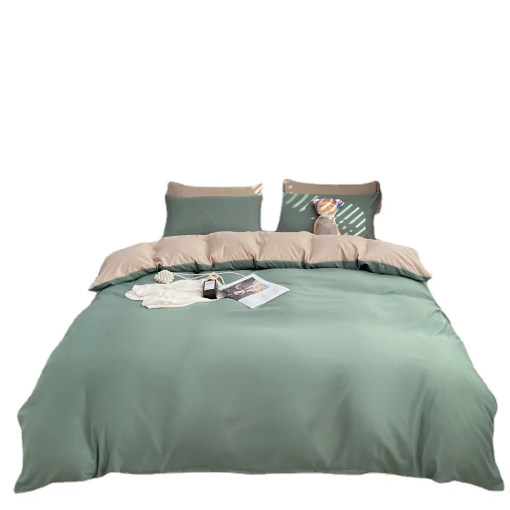 300TC 100% Cotton Sheet Set Full Size Home Bedding Set White Urban Charcoal Sky Blue Brown Medium Blue Sheet