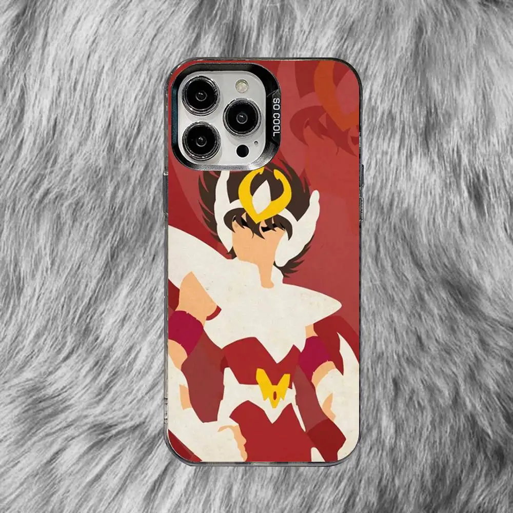 S-Saint Seiya Knights Zodiac لهاتف iPhone 17,16,15,14,13,12,11,X,8,7,Pro,Max,Plus,SE4,Air,Mini Durable Hard Shell Matte