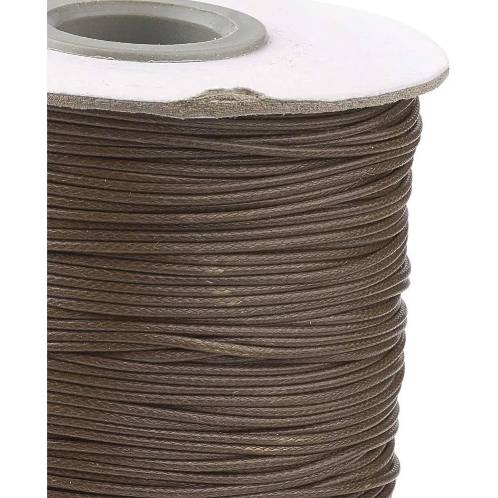 Waxed Polyester Cord 85 Yards 1mm Earthy Yellow Craft Cord for Jewelry Making DIY Bracelet Macrame Necklace