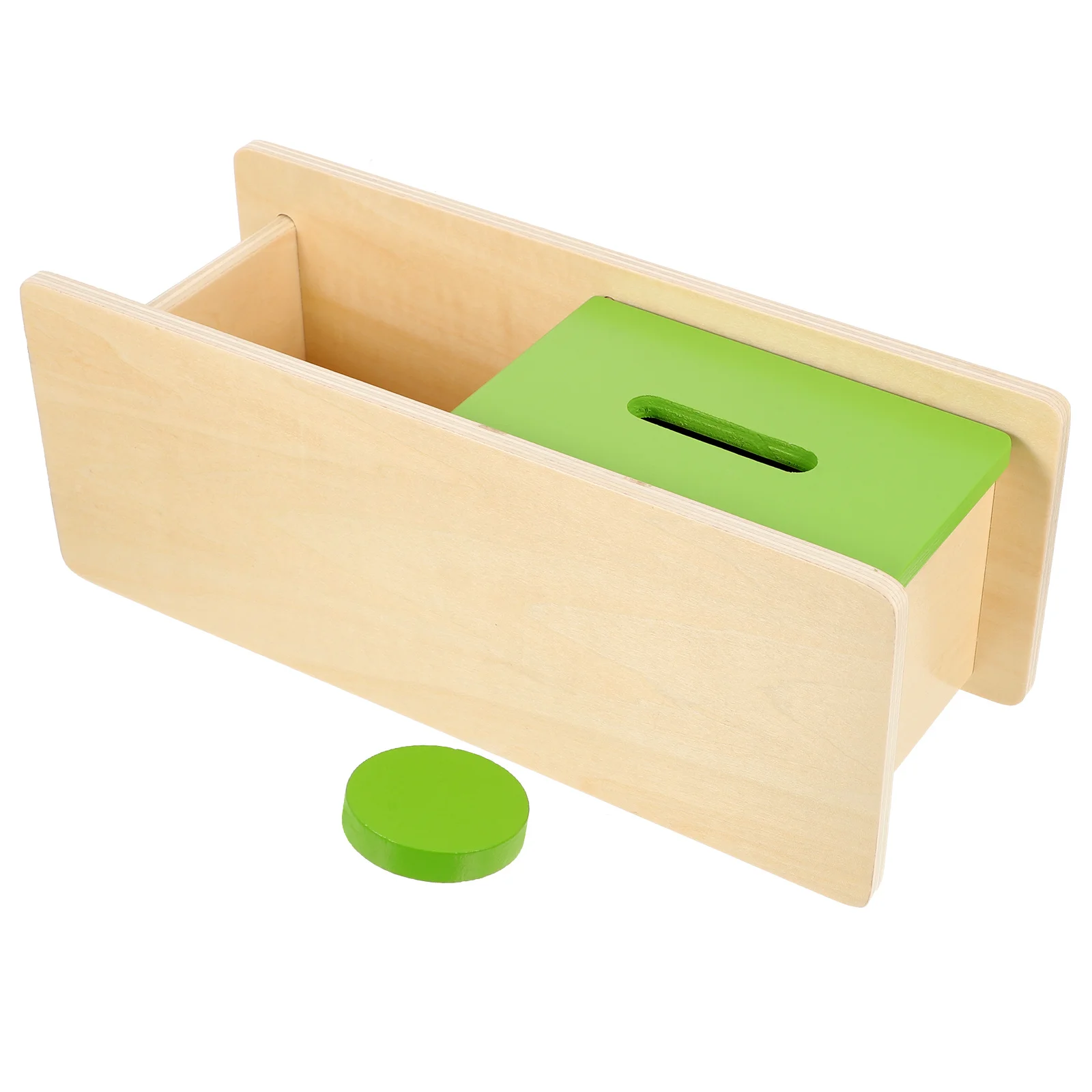 

1 set 1 Set Of Wooden Coin Drop Box For Toddlers Fine Motor Skills Learning Educational Shape Sorter Kids Baby Ball Drop Box