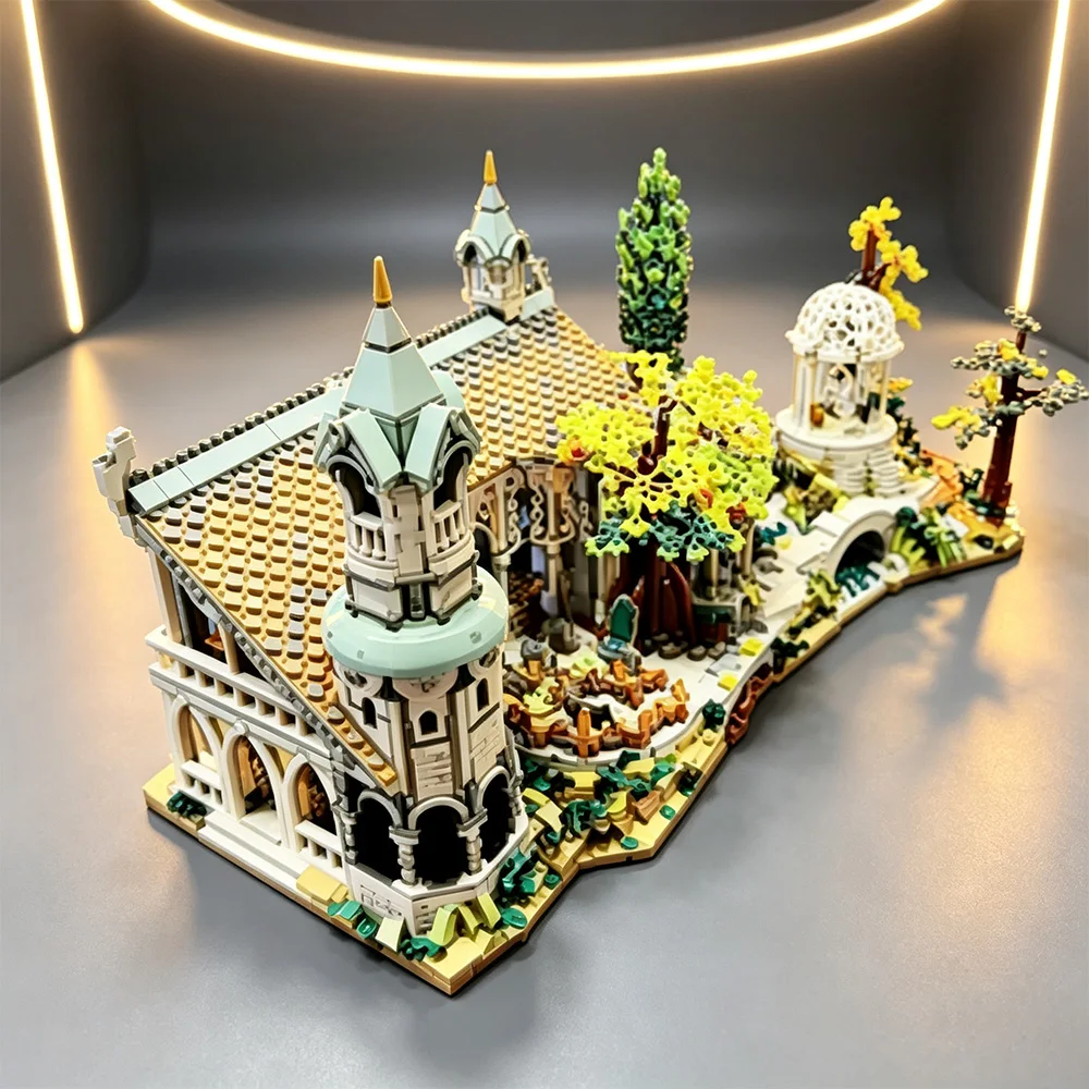 MOC 6167pcs Circular Movie Series Street Scene Model Compatible With Home Decor Style For Adult's Christmas Birthday Gifts