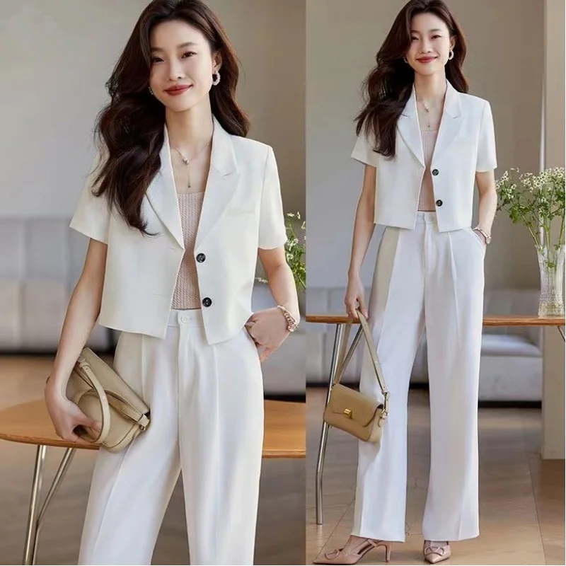 Small Suit Jacket for Women Summer2024New Fashion Temperament Office Wear Short Goddess Temperament Suit