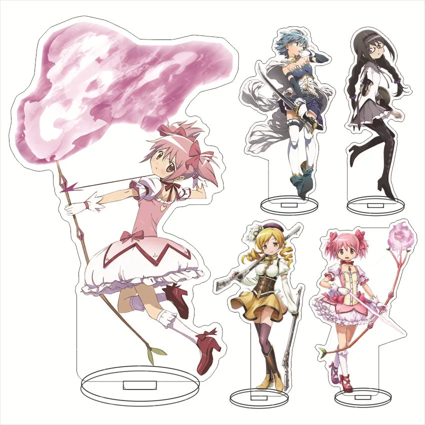 Anime Puella Magi Madoka Magica Acrylic Stand Cosplay Statues Cute Figure Standee Desktop Decor Model Displays Xmax Gift