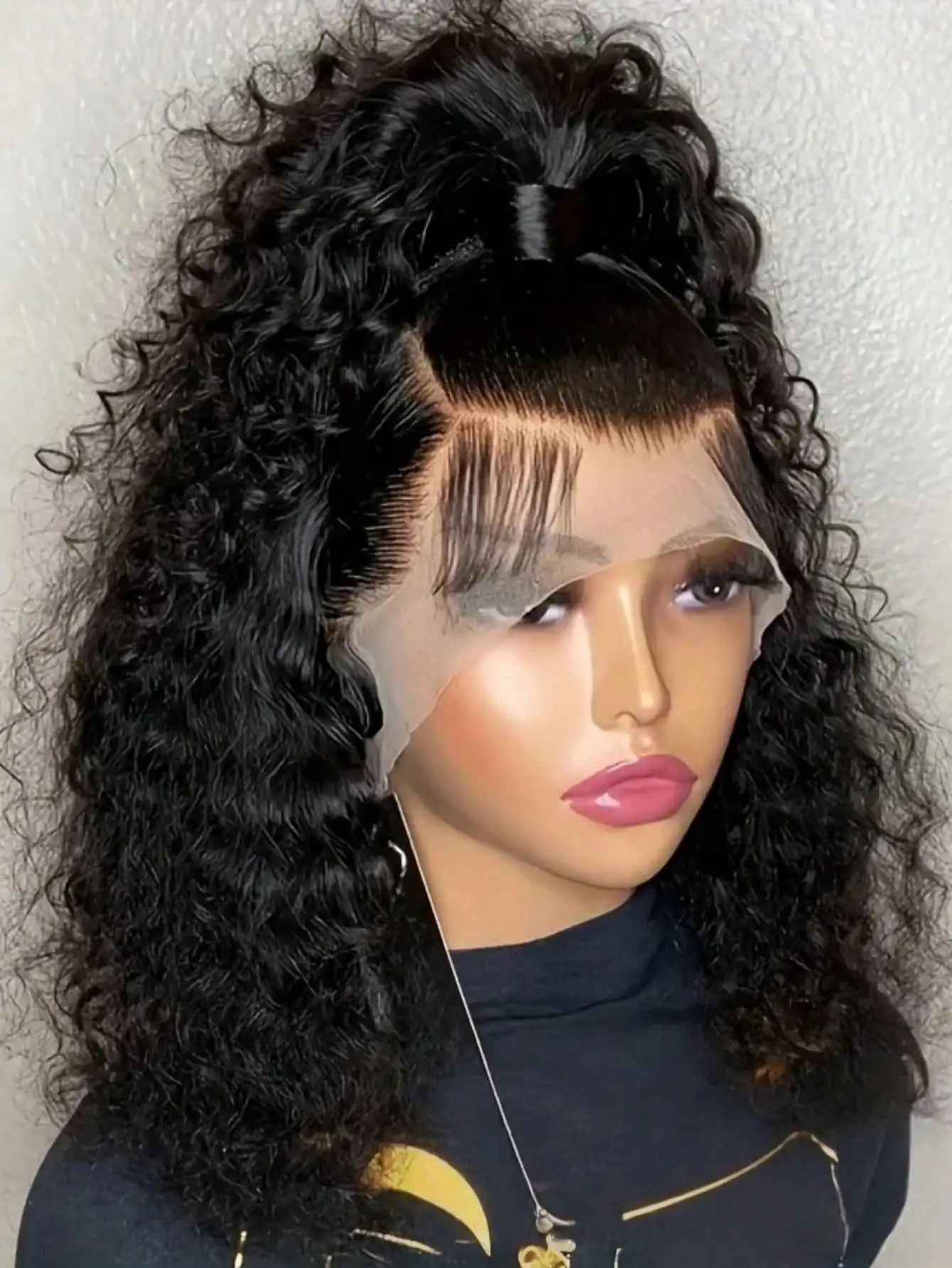 40-42 Inch Deep Wave Frontal Wig 13x4 13x6 HD Transparent Lace Front 250% Density Jerry Kinky Curly Pre Plucked Human Hair Wigs