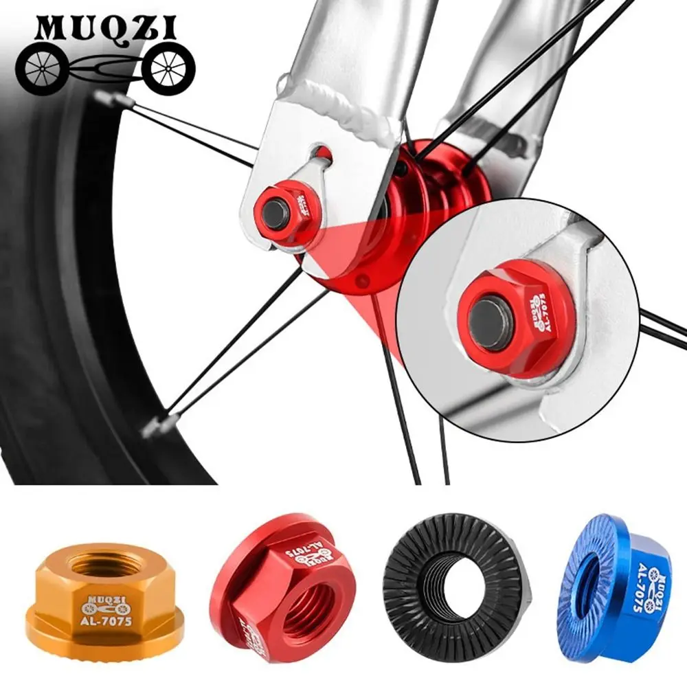 

High Quality MUQZI Children Bike Nut Aluminum Alloy 4 Colors M8 Hub Nut Hub Axle Screw Sliding Balance Bicycle