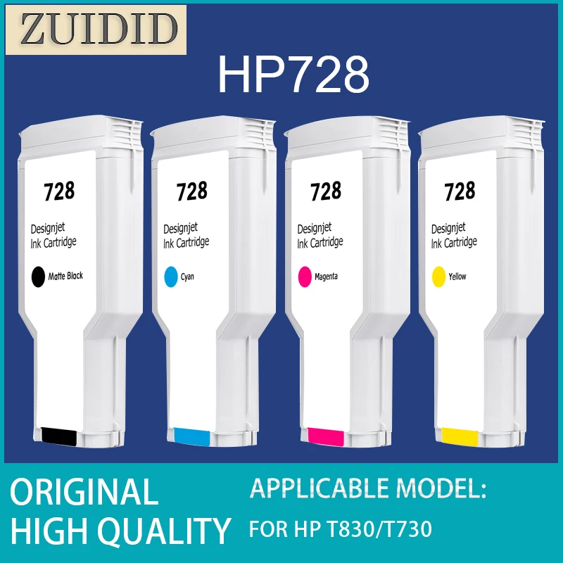 Ink Cartridge For HP 728 Compatible For FOR HP DesignJet FOR HP T830 T730 Full DesignJet Ink Cartridge F9J67A F9J66A F9J65A