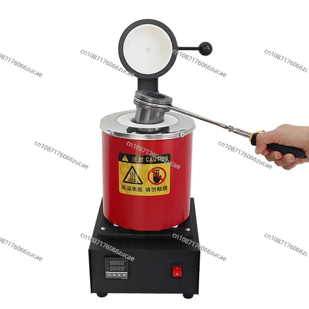 1600W Digital Electric Melting Furnace 3KG Refining Casting Furnace Gold Melting Jewelry Smelting Tool with Graphite Crucible