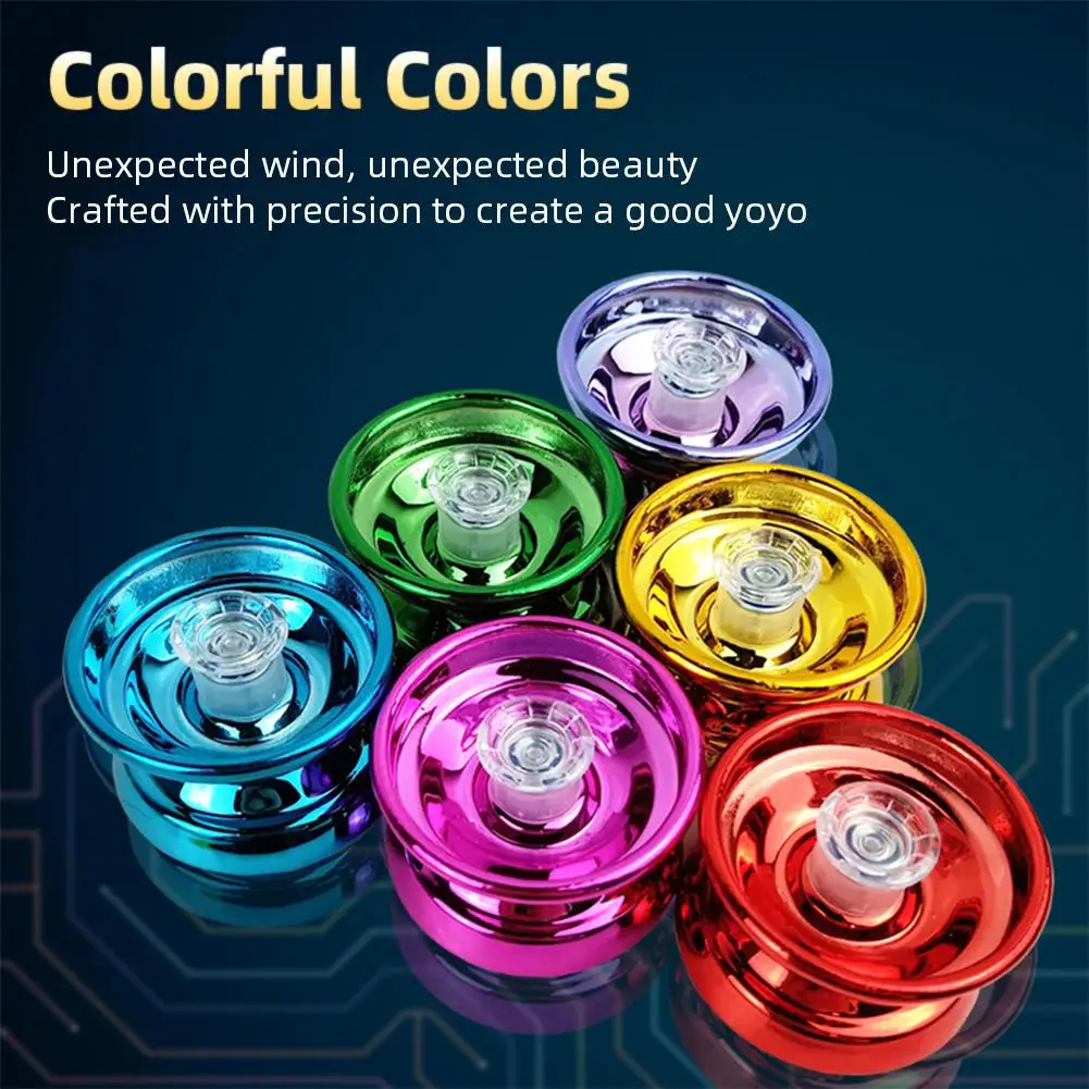 1 PC Metal Yoyo For Kids Colorful Professional 3 Bearing Alloy Yo-yo With String Ring Toys For Children Birthday Gifts