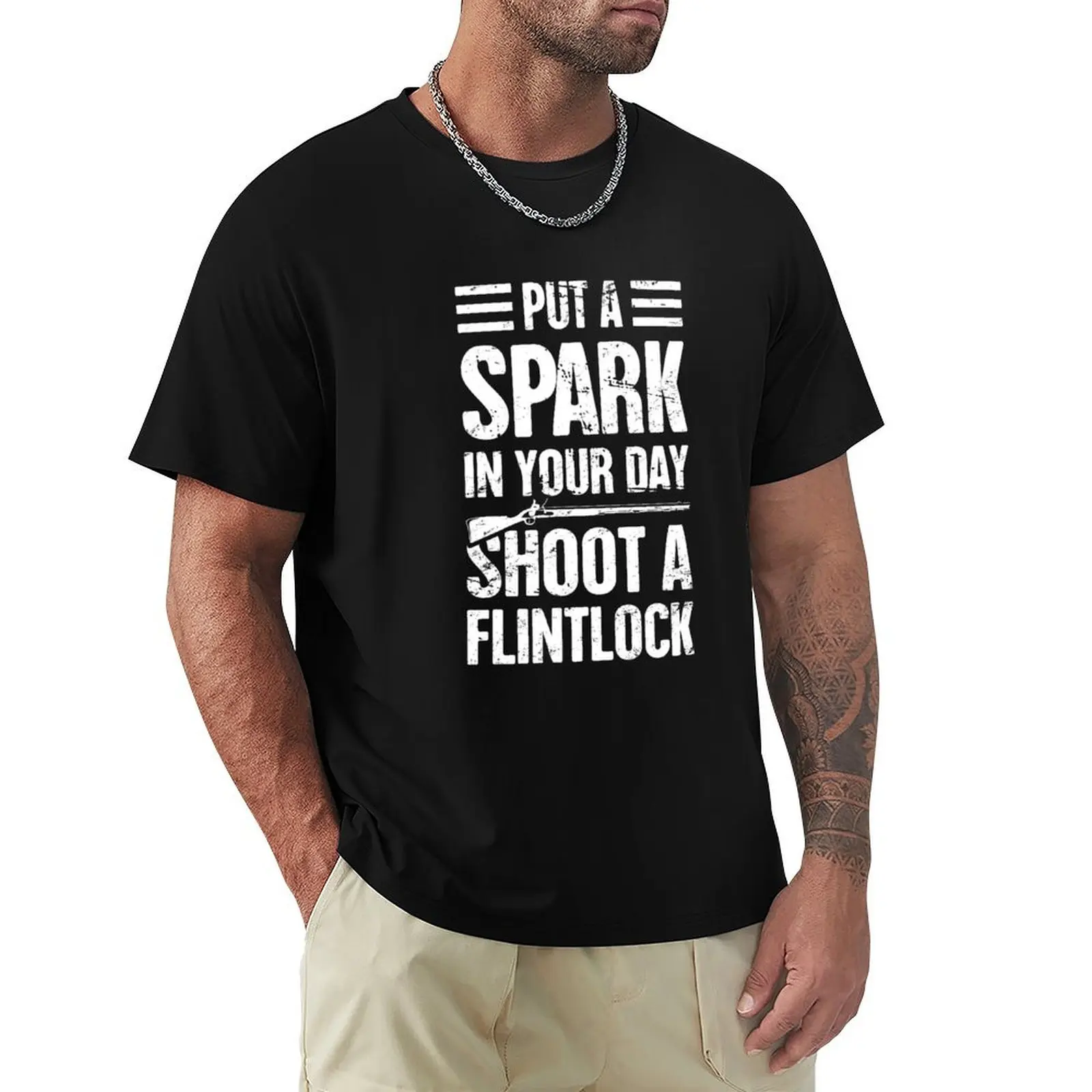 

Gift For Flintlock Rifle History Gun Collector T-Shirt affliction shirts blue lock T-shirt men
