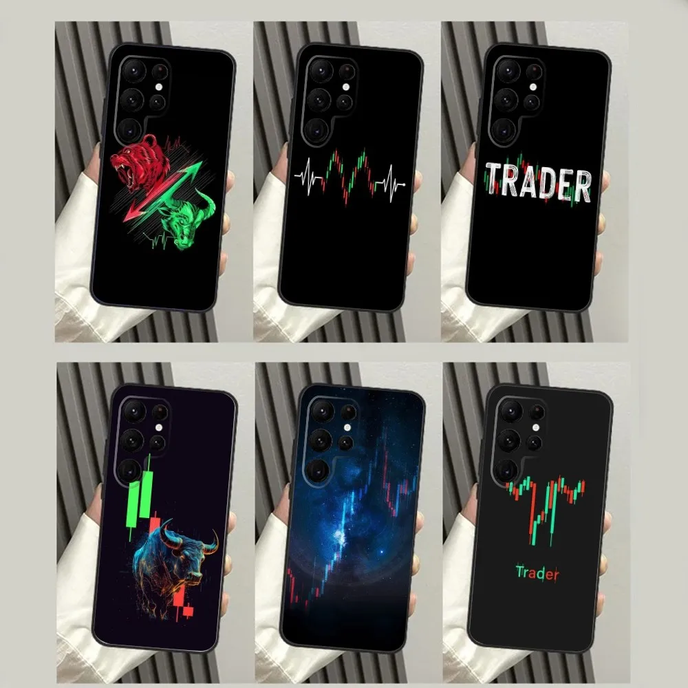 Day Trading Day Trader Trader Phone Case For SamsungS23,S22,S21,S20 Ultra Pro S10,S30Plus,S9,20lite Ultra Black Cover