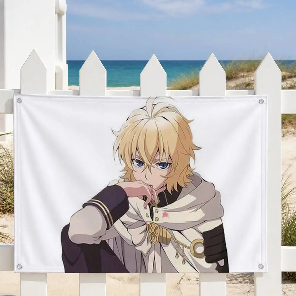 Seraph of the End  Decorative Wall Flag Banner for Home Garden Garage Indoor Outdoor Decor