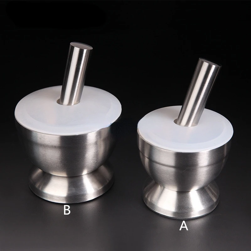 

One Set Lab Stainless Steel Mortar and Pestle Triturator for Medicinal Materials or Food Etc.