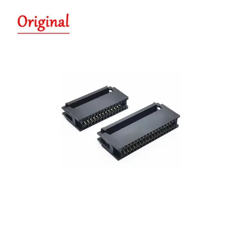 10 Pcs 10 14 16 20 24 26 30 34 40 50 60 64 Pin 2.54 Pitch Card Edge Female Crimp IDC Connector for 1.27 MM Flat Ribbon Cable