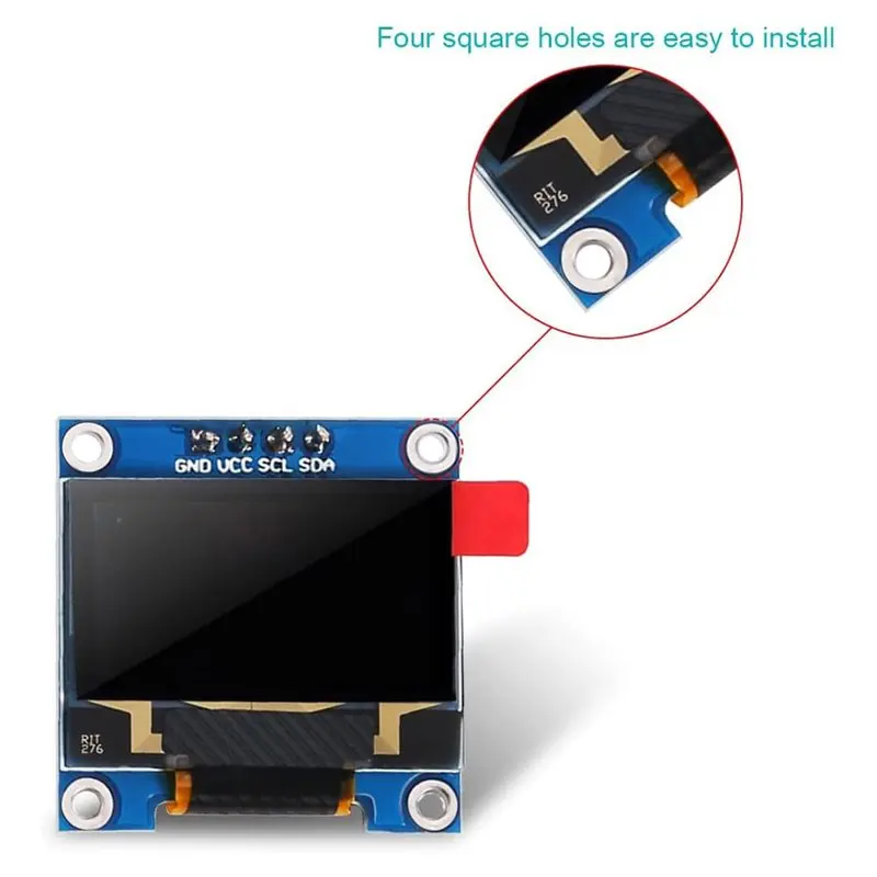 0.96 Inch OLED Display Module SSD1306 128X64 I2C IIC Screen Board