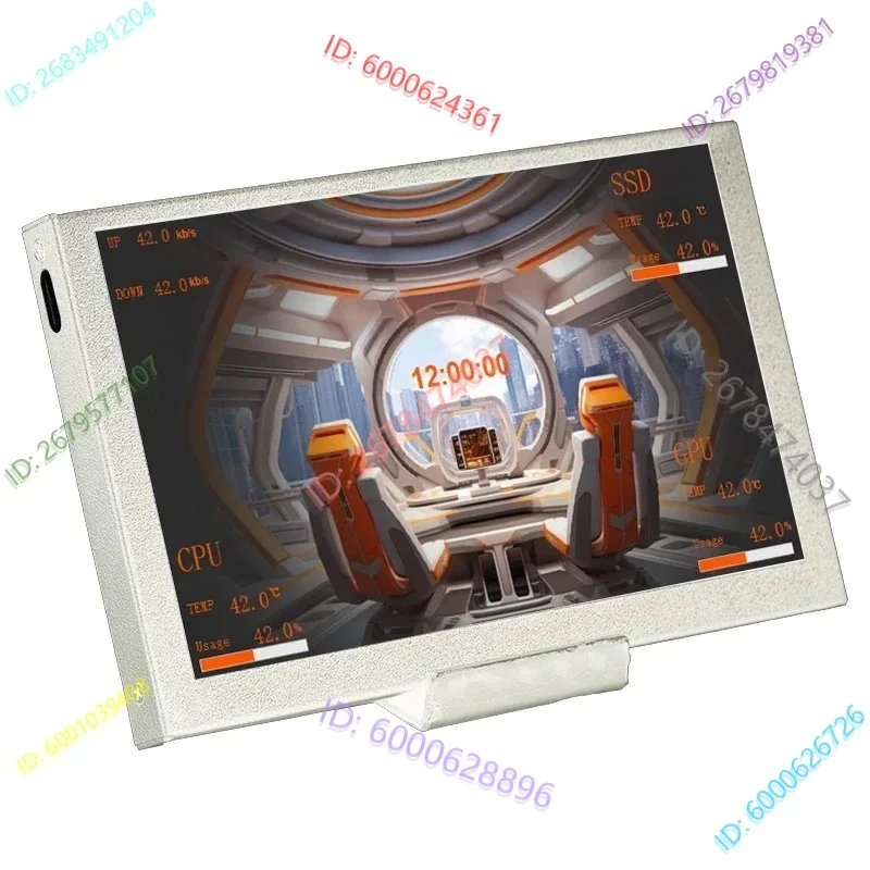 5-inch USB-C secondary screen chassis IPS computer chassis secondary screen graphics card temperature monitoring status