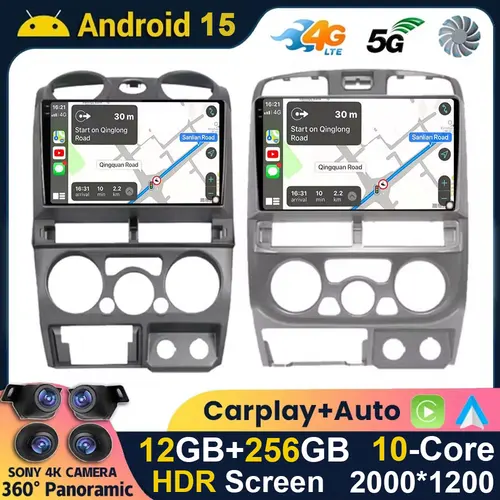 Android 15 WIFI + 4G Carplay Auto Radio de coche para Isuzu d-max DMAX 2007 2008 2009 2010 2011 Multimedai reproductor de navegación GPS estéreo