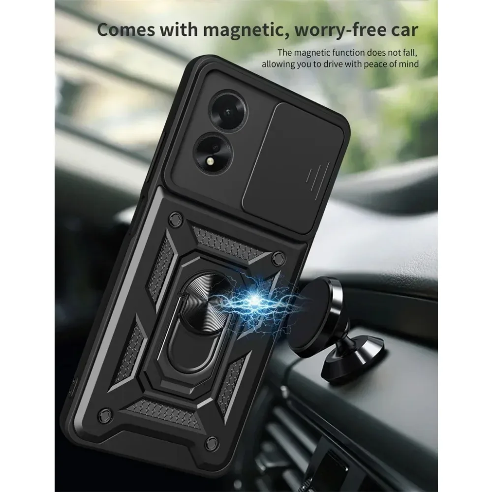 Armor Case For OPPO Realme C55 C53 C51 C35 C33 C31 C21 C25Y C11 Narzo 50A N53 11 Proplus Magnetic Ring Holder Lens Protect Cover