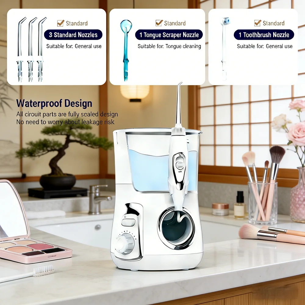 800ml-home-oral-irrigator-10-modes-electric-countertop-water-flosser-family-size-teeth-cleaning-set-with-5-tips