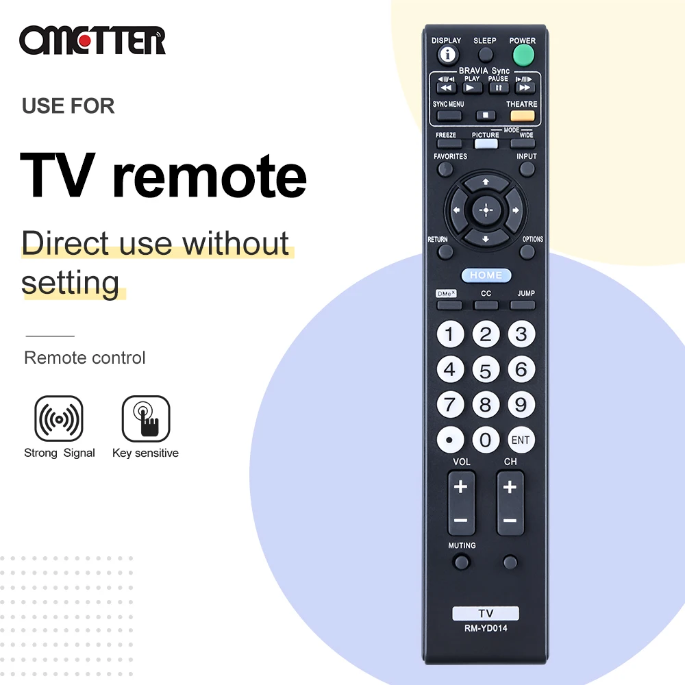 Baru RM-YD014 Cocok untuk Sony TV Remote KDL-32VL140 KDL-32XBR4 KDL-32XBR6 KDL-37XBR6 KDL-40D3000 KDL-40V3000 KDL-52V4100 KD