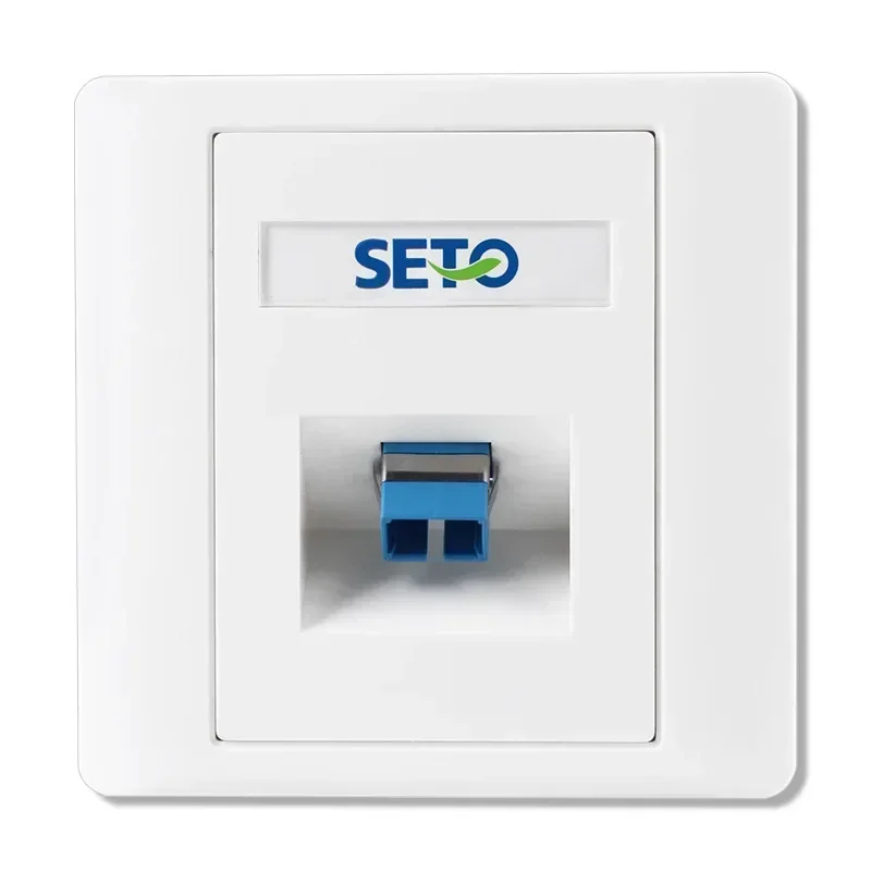 نوع 86 منفذ واحد ومزدوج LC \ SC الألياف البصرية لوحة شبكة الألياف المقبس اثنين مقبس الألياف البصرية الكمبيوتر النطاق العريض 1 قطعة