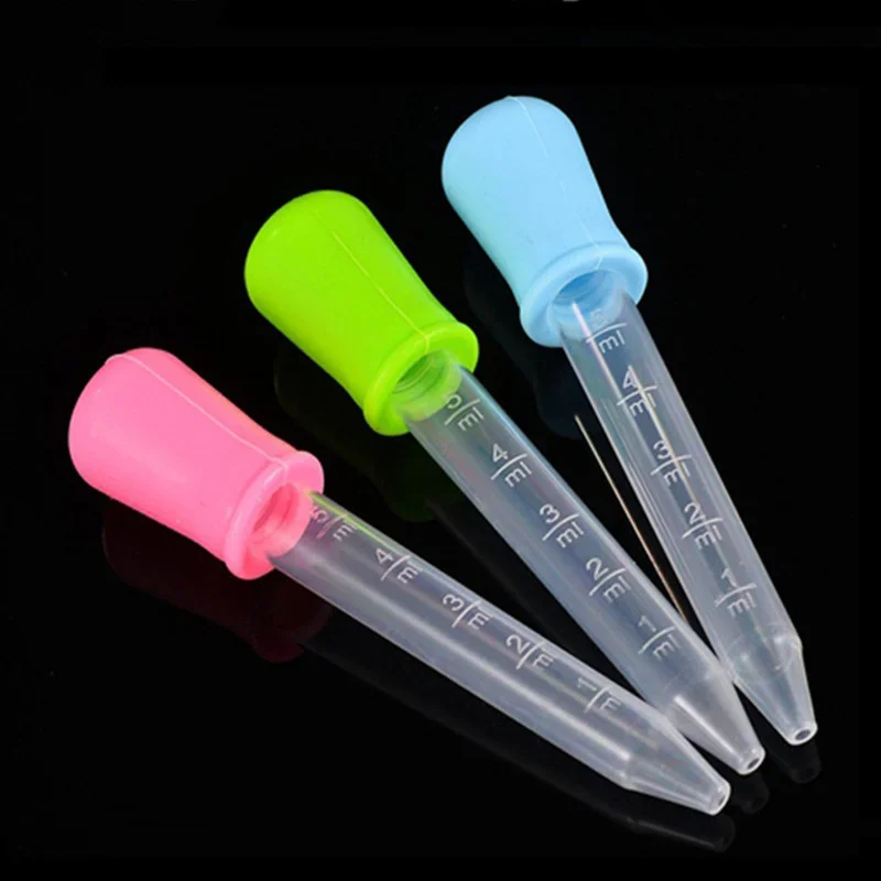 2pcs 5ml Medicine Dispenser Baby Dose Medicine Dropper Infant Safety PP Burette Medicine Feeder Pet Baby Liquid Medicine Dropper