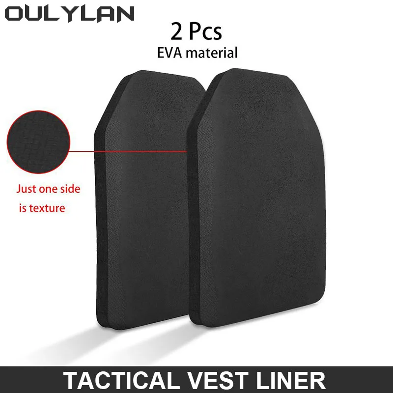 

Oulylan Outdoor Hunting Paintball War Game Protective 2pcs Airsoft Tactical Vest EVA Plates Body Carrier Vests SAPI Shock Plate