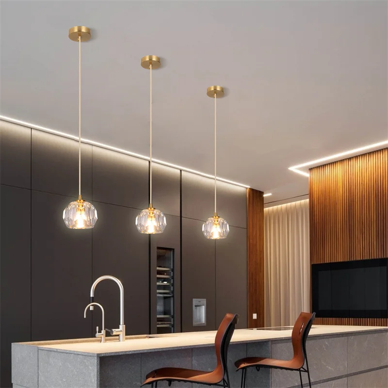Modern Crystal Sconce Lamp G9 Wall Sconce Aisle Door Front Lights Sleeping Copper Wall Lights Bedside Lamp For Bedroom Fixtures