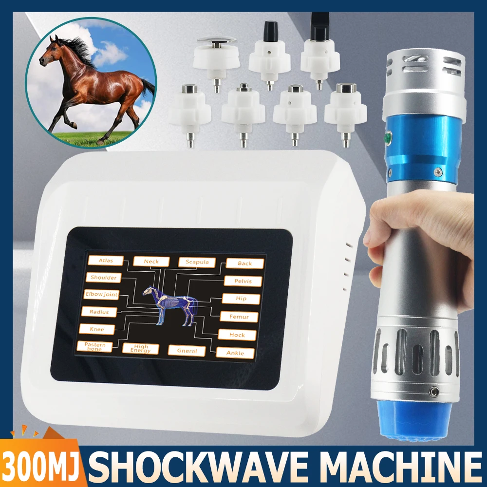 

Shockwave Therapy Machine Ligaments Pain Relief Joint And Muscle Injury 300MJ Shockwave Professional Massager For Horse Animals