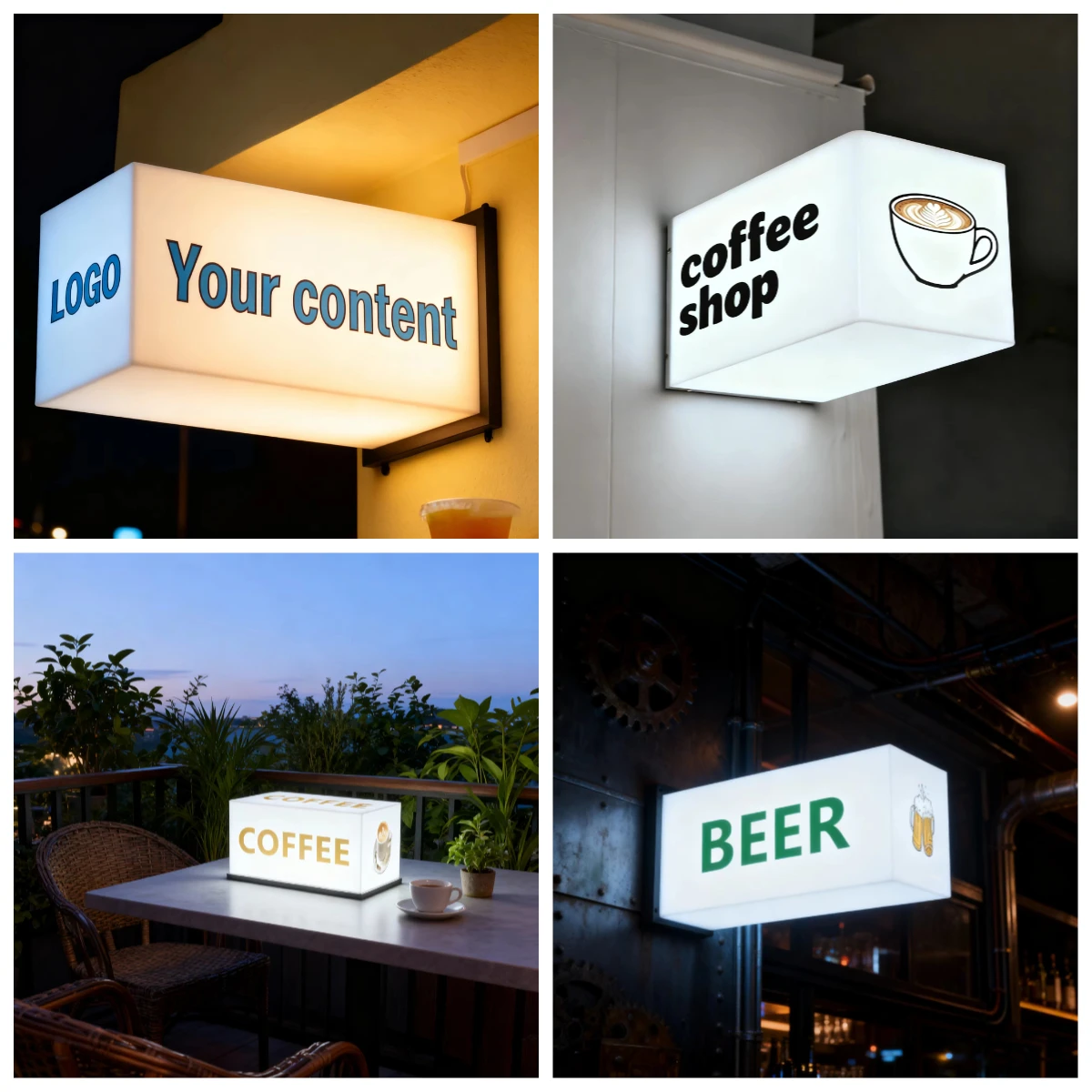 *Waterproof Acrylic Illuminated Double Sided Led Advertising Light Box Customized Suppliers Outdoor Indoor Sign