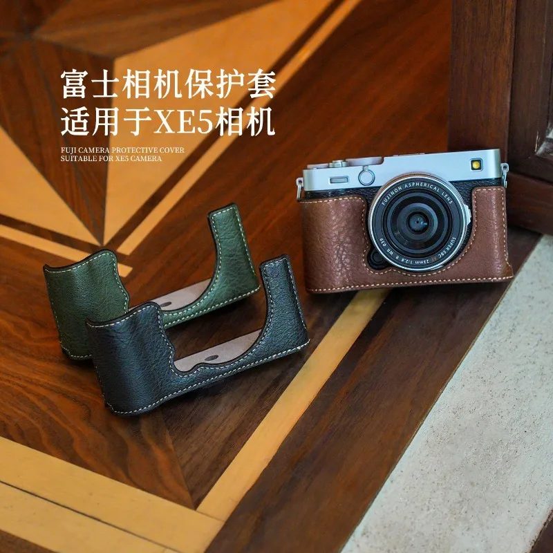 XE5 Camera Half Base Leather Protective Case Bottom Cover Anti-Scratch Camera Photography Accessory