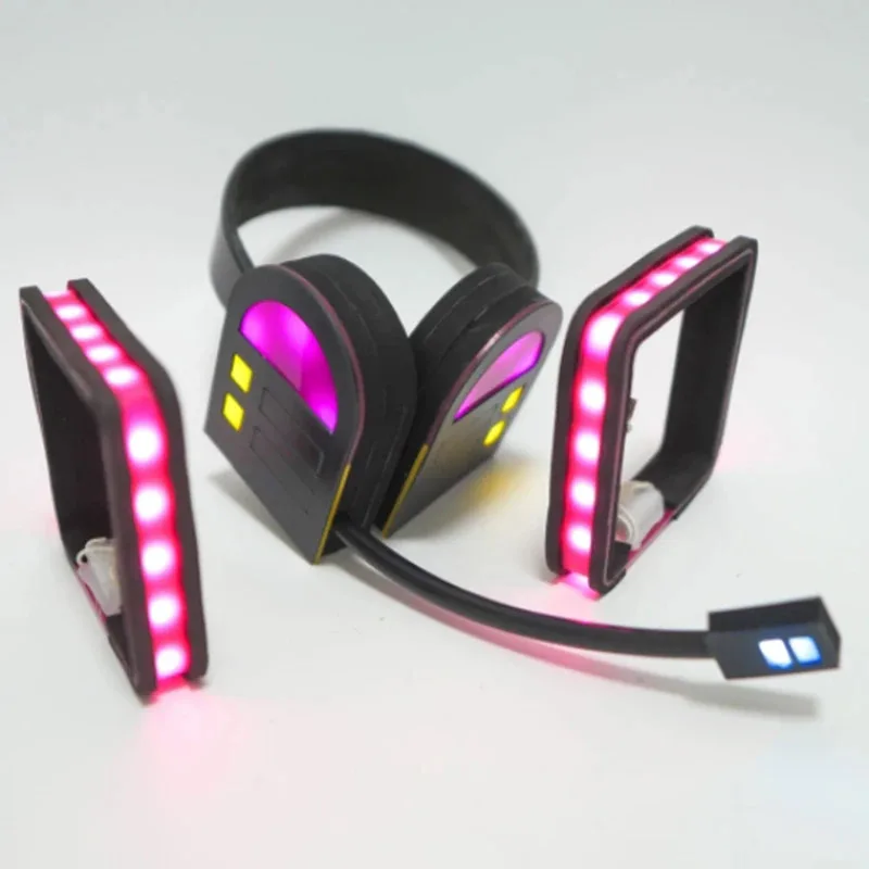 CyKAITO تأثيري لوكا سماعة عقال يمكن إكسسوارات مضيئة الدعامة Miku مضيئة القبعات أنيمي الأجهزة الطرفية لطيف الكرتون كوس الدعائم