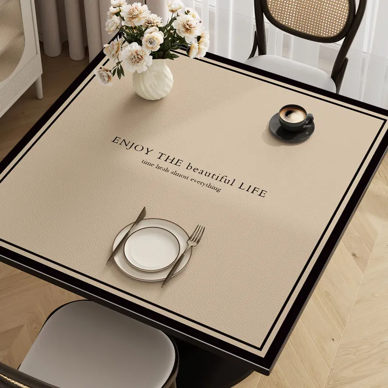VIKAMA Square Table Mat Waterproof Oil-proof Heat Resistant Washable Luxury Decor for Dining Coffee Table