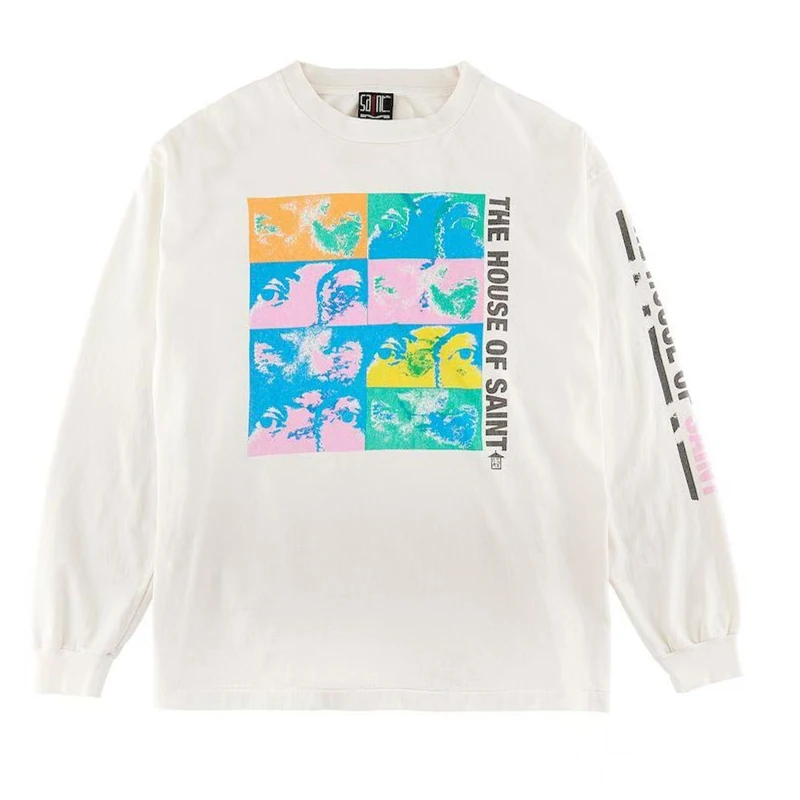 

White THE HOUSE OF SAINT Long Sleeves T-shirt Men Women Best Quality 2025fw Tops Tee T Shirt