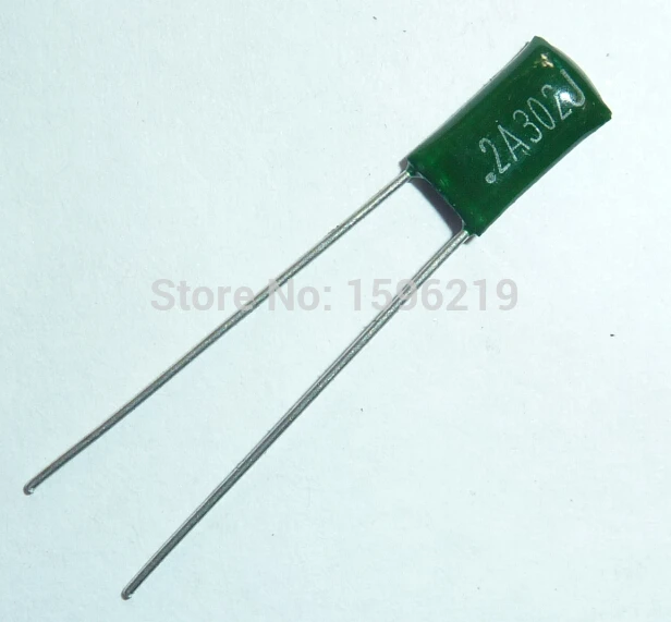 

50pcs Mylar Film Capacitor 100V 2A302J 3000pF 3nF 2A302 5% Polyester Film capacitor