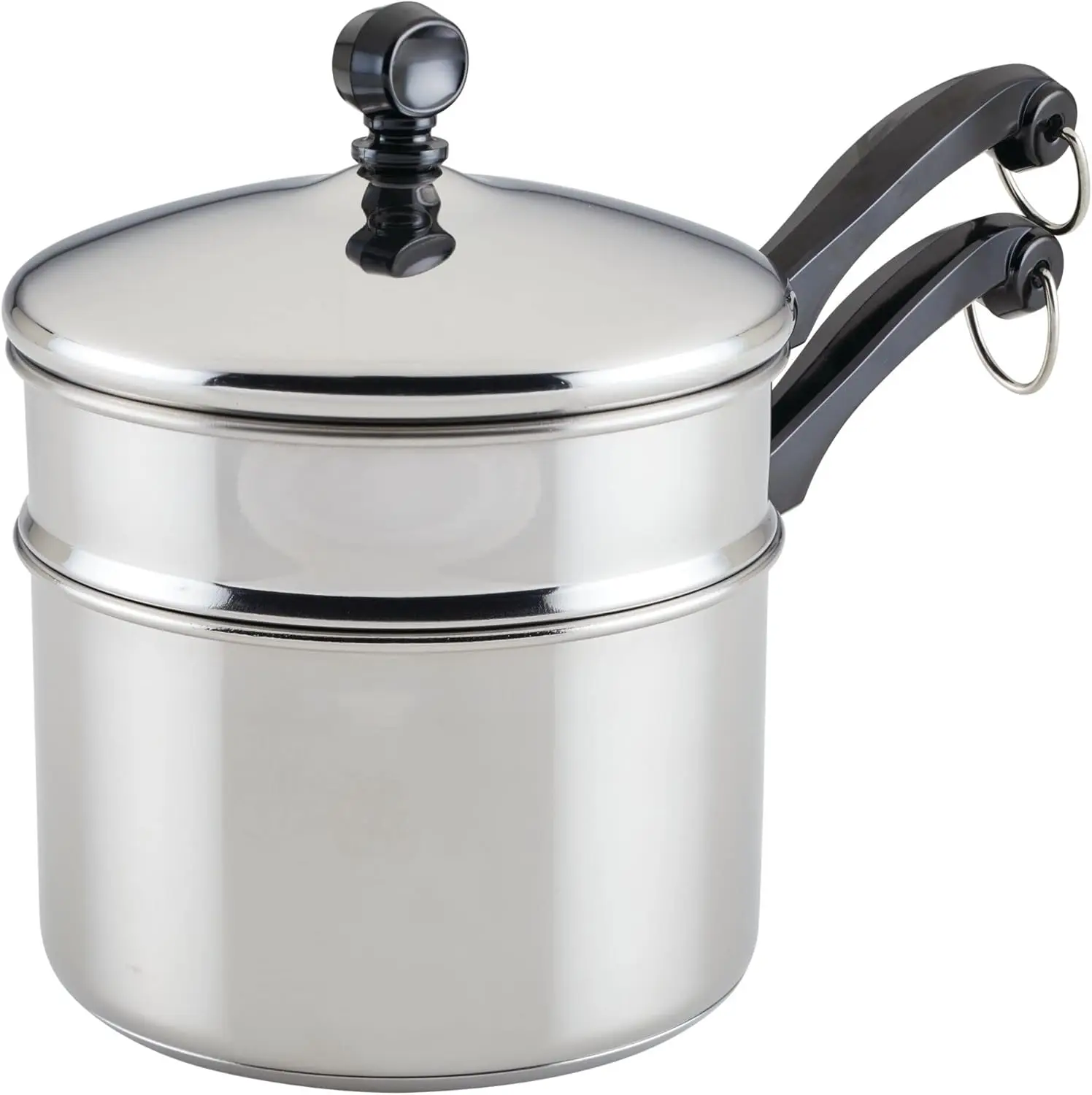 

Stainless Steel 2-Quart Covered Double Boiler for Precise Cooking