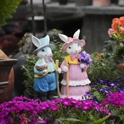 Outdoor Garden Patio Layout Creative Resin Garden Rabbit Decoration Lawn Kindergarten Balcony Landscape Decoration Feng Shui